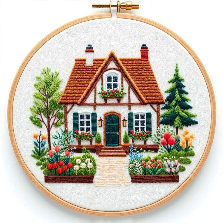 Garden Cottage Embroidery Kit