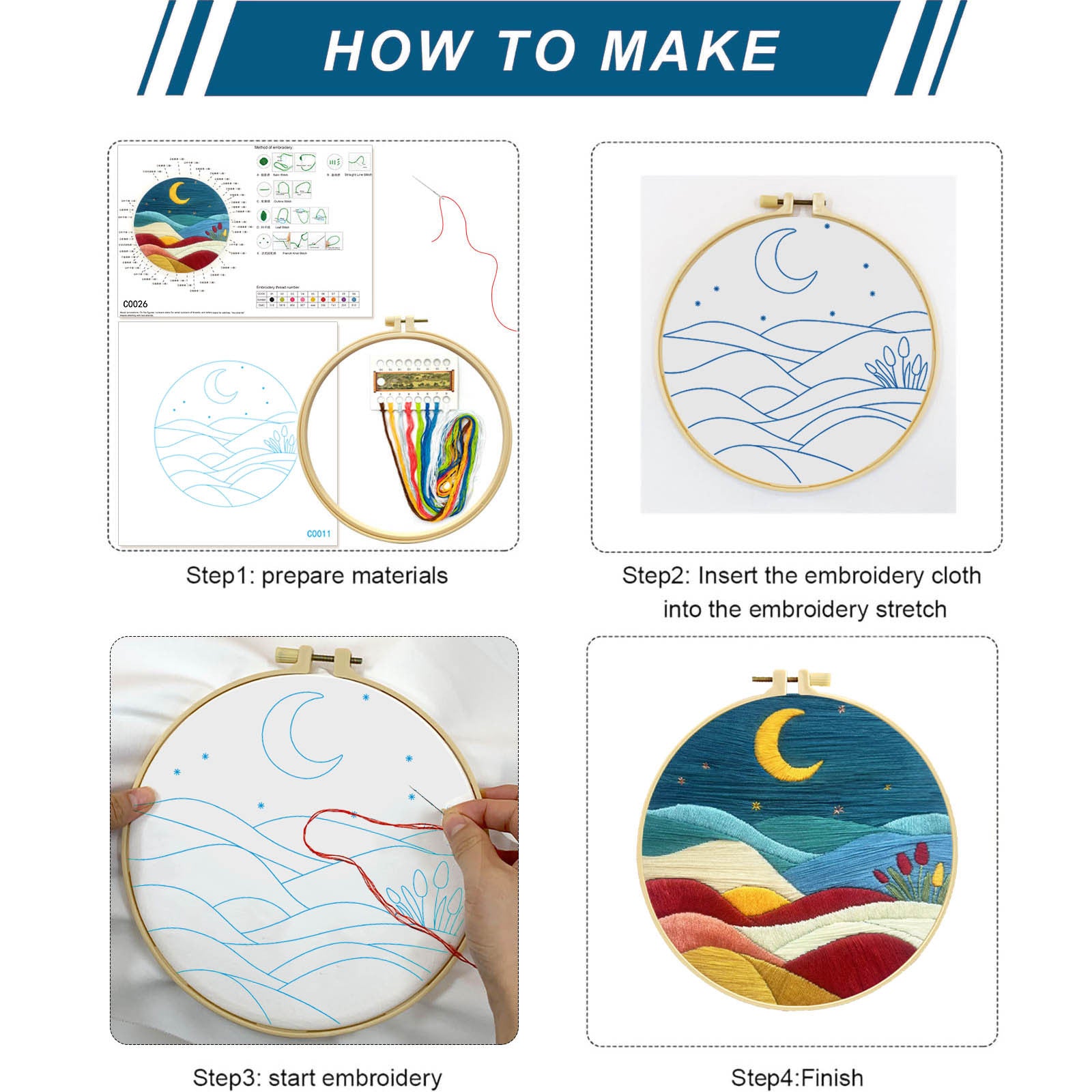 Landscape Embroidery Kit