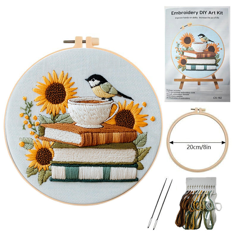 Bird Sunflower Embroidery Kit