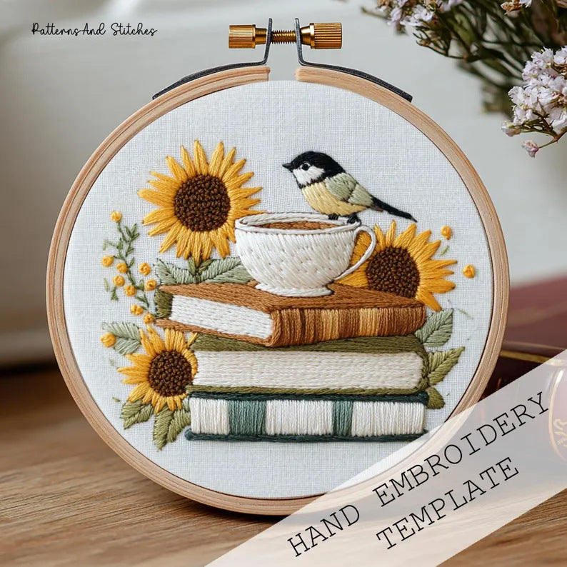 Bird Sunflower Embroidery Kit