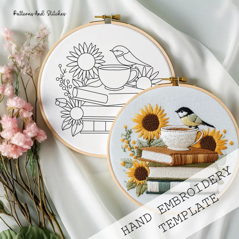 Bird Sunflower Embroidery Kit
